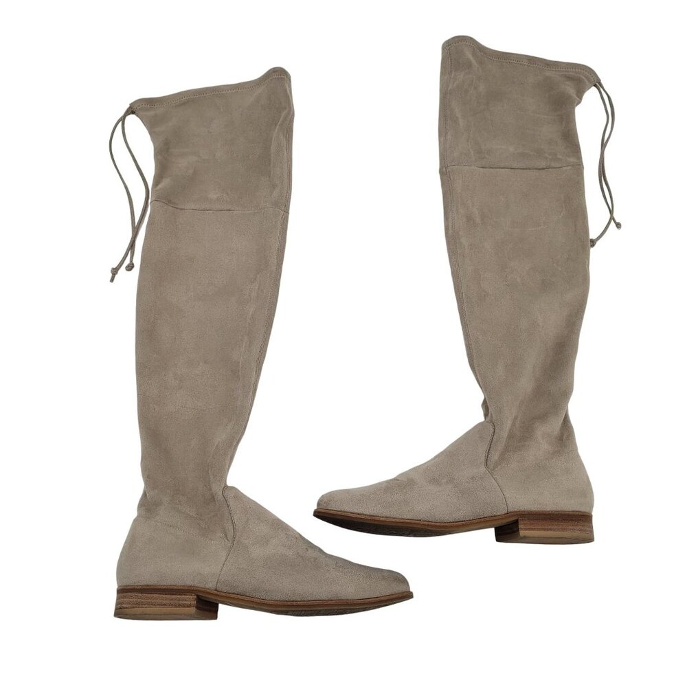 Women's Over the Knee Boots Light Tan Suede Microfiber Gianni Bini Size 6.5 M - Picture 3 of 12